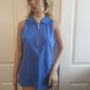 NWT - MICHAEL KORS blue top - sz S - MSRP $69.50